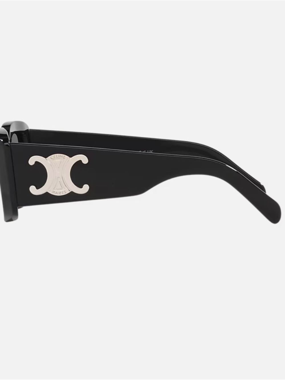 Celine Black Sunglasses with Silver Triomphe Logo Temple